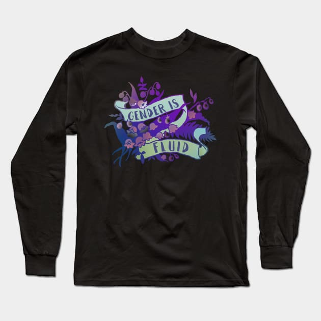 Gender Is Fluid Long Sleeve T-Shirt by FabulouslyFeminist